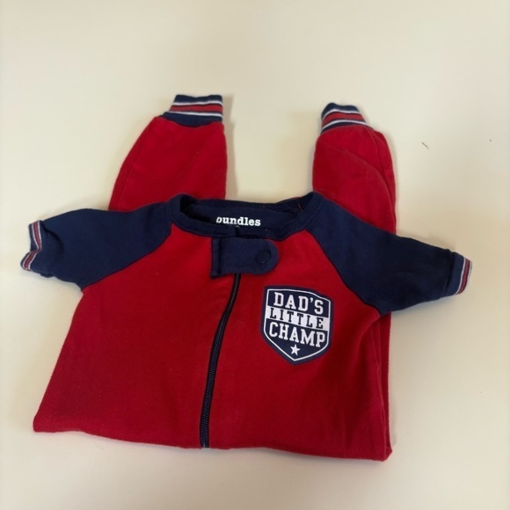 Bundles Red Dad’s Little Champ One Piece Size 3-6 Months
